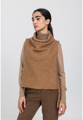 High Low Faux Fur Top