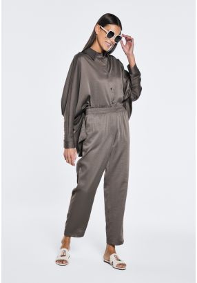 Sparkly Crinkled Peg Leg Trousers