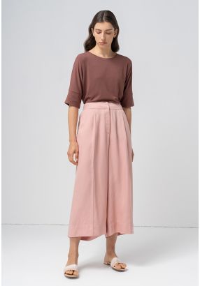 Single Tone Straight Wide Legs Trouser