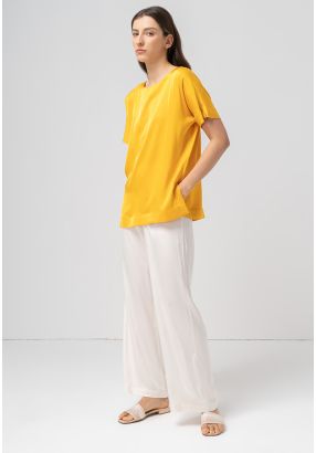 Soft High-Waist Straight Wide Legs Trouser