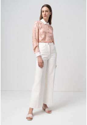 Straight Wide Legs Denim Trouser