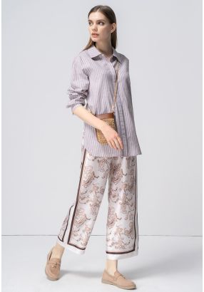 Paisley Prints with Lines Multicolored Trouser