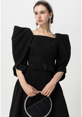 Square Neck Pleated Blouse