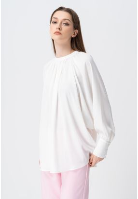 Solid Raglan Sleeves Blouse 