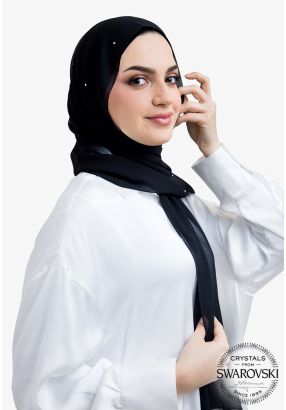 Dazzling Crystal Embellished Hijab