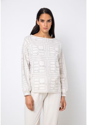 Printed Drop Shoulder Blouse