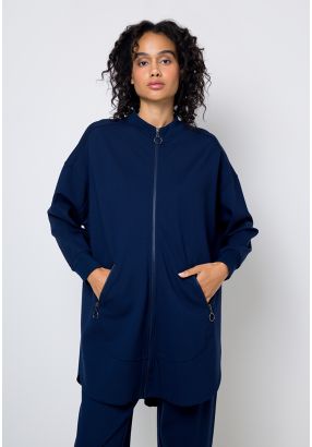  Drop Shoulder Oversized Full Zip Jacket