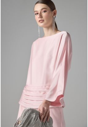 Single Tone Pleated Blouse