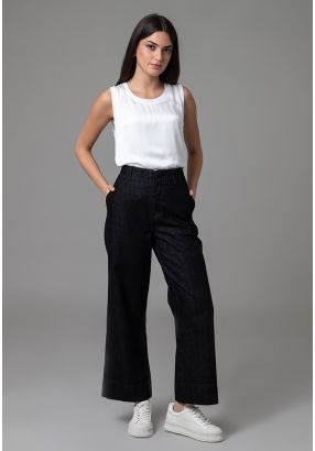 Straight Leg Denim Pants
