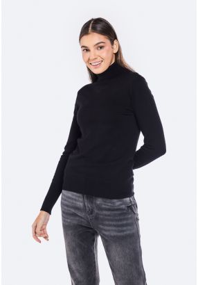 High Neck Slim Fit Basic Top