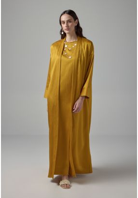 Crinkled Drop Shoulder Maxi Abaya