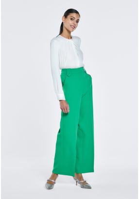 Solid Straight Cut Trousers