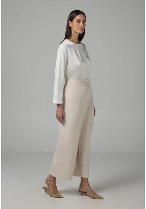 Straight Cut Wrap Trousers