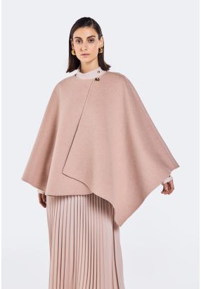 Knitted Asymmetrical Hem Poncho