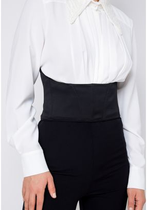 Solid Lace Up Corset Belt