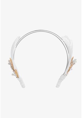 Embellished Faux Feathers Headband