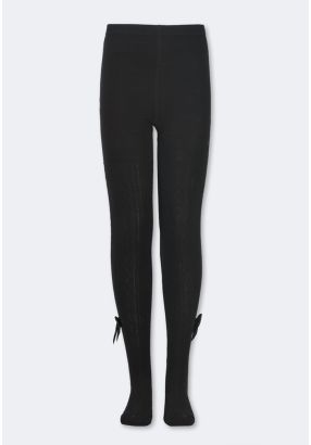 Bow Ribbed Tights