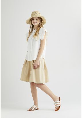 Plain Pleated Skirt