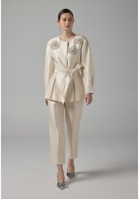 Elastic Waist Basic Trousers