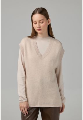 Knitted Basic V-Neck Vest