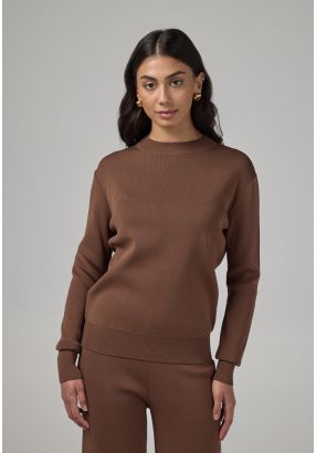 Long Sleeve Knitted Basic Blouse