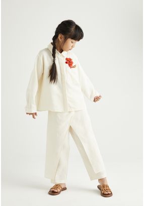 Solid Wrap Bow Waist Pants
