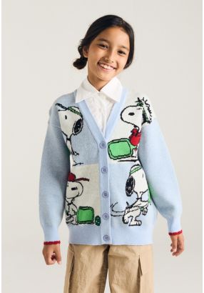 Snoopy Knitted Cardigan
