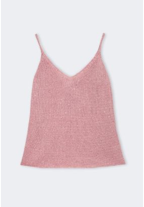 Knitted Sequin Embellished Top