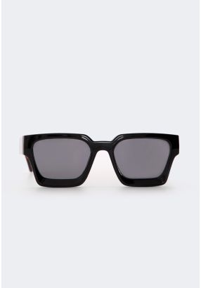 Metallic Details Square Sunglasses