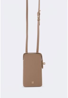 Solid Embroidered Crossbody Bag
