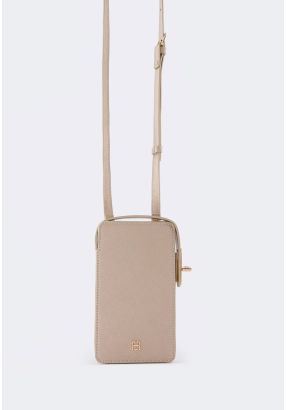 Solid Embroidered Crossbody Bag