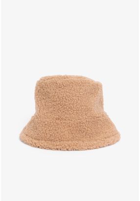 Reversible Faux Shearling Bucket Hat
