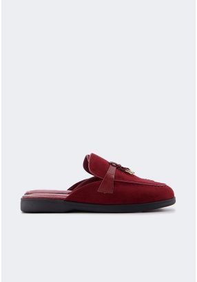 PU Leather Detailed Mules