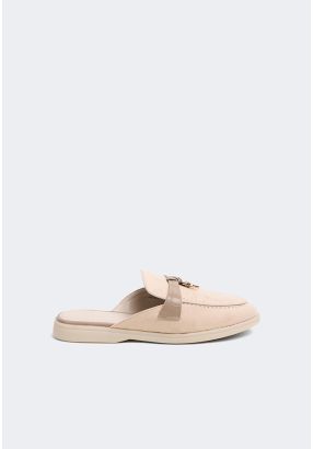 PU Leather Detailed Mules