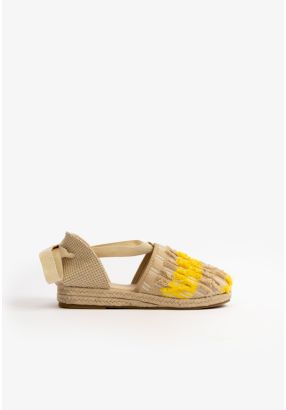 Two-Toned Tie Ankle Sandals