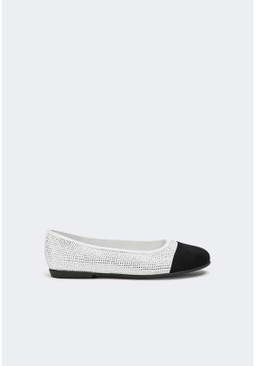 Two Toned Crystal Embellished Ballerina