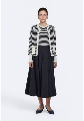 Flared Denim Skirt