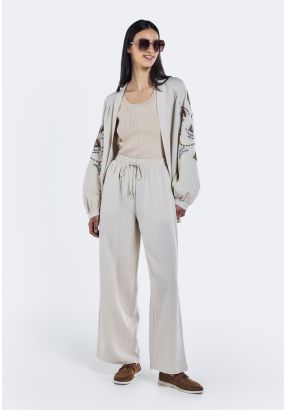 Solid Straight Cut Trousers