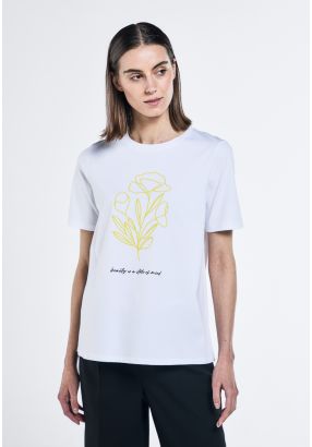 Printed Motif Short Sleeve T-Shirt