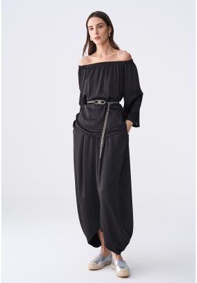 Wide Leg Asymmetrical Hem Pants