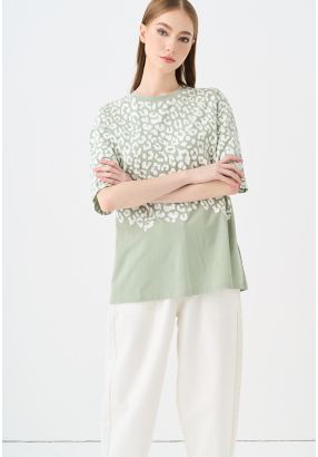 Leopard Print Loose Fit T-Shirt