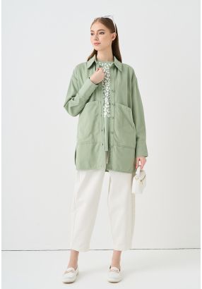 Semi Baggy Denim Solid Pants