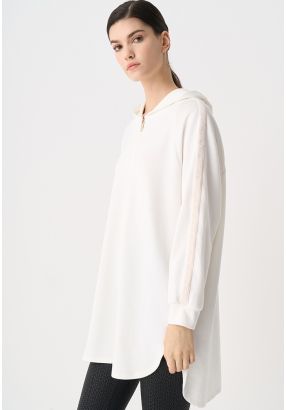 Raglan Sleeves High-Low Hoodie
