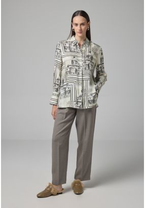 Solid Straight Leg Formal Trousers