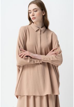 Oversize High-Low Blouse