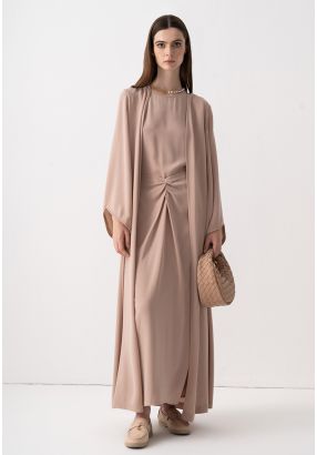 Open Front Single Tone Abaya