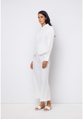 Wide Leg Solid Trouser