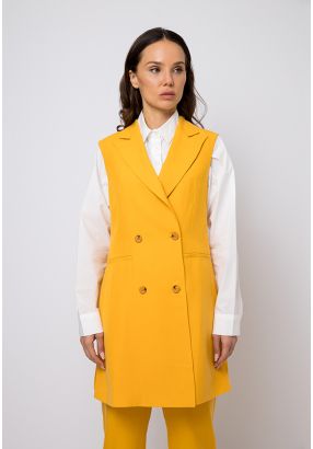 Notched Collar Double Breasted Vest