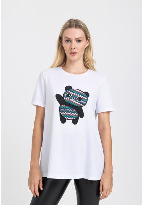Patched Short Sleeve T-Shirt