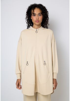  Drop Shoulder Oversized Full Zip Jacket